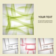 Set of vector abstract line background EPS10 N16
