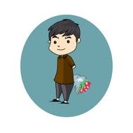 man flower