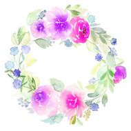 Wreath wedding watercolor Handmade Greeting card N2