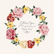 graceful floral card template N3