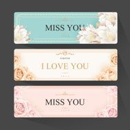 graceful vintage banners set template