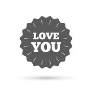 Love you sign icon Valentines day symbol