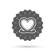 Heart ribbon sign icon Love symbol N3