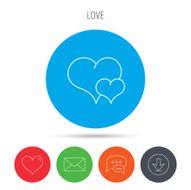 Love heart icon Couple romantic sign N7