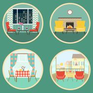 flat scenes in the interior vector illustration N2