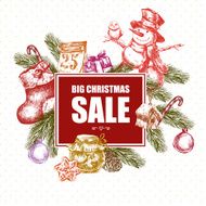 Big Christmas Sale Vintage vector illustration N3