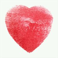 Watercolor red heart vector element for your design