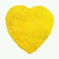 Watercolor yellow heart vector element for your design