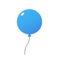 Balloon icon modern minimal flat design style vector illustration N7