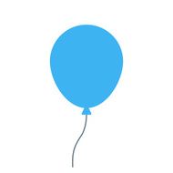 Balloon icon modern minimal flat design style vector illustration N8