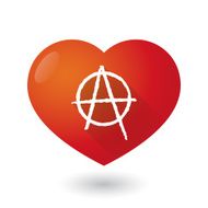 Heart icon with an anarchy sign