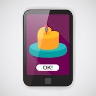 Valentine's Day candle flat icon with long shadow eps10 N2