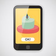 Valentine's Day candle flat icon with long shadow eps10 N3