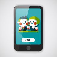 Valentine's day couple flat icon with long shadow eps10 N5