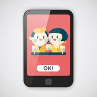 Valentine's day couple flat icon with long shadow eps10 N7