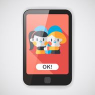 Valentine's day couple flat icon with long shadow eps10 N9