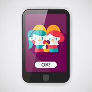 Valentine's day couple flat icon with long shadow eps10 N10