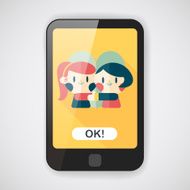 Valentine's day couple flat icon with long shadow eps10 N11