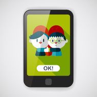 Valentine's day couple flat icon with long shadow eps10 N12