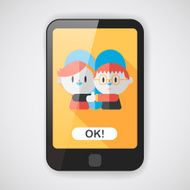 Valentine's day couple flat icon with long shadow eps10 N13