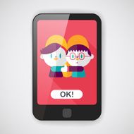 Valentine's day couple flat icon with long shadow eps10 N14