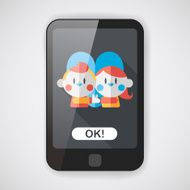 Valentine's day couple flat icon with long shadow eps10 N17