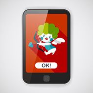 Valentine's Day cupid flat icon with long shadow eps10