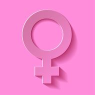 Venus symbol pink on a background