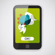 Valentine's Day lover bird flat icon with long shadow eps10 N9