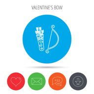 Amour arrows with bow icon Cupid love symbol N5