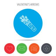 Cupid arrows icon Love weapon sign N5