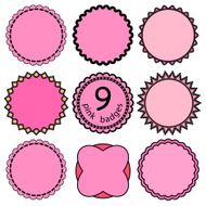 Set of the Pink Badges