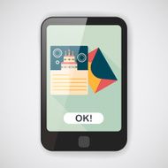 Happy birthday card flat icon with long shadow eps10 N3