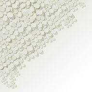 Bouquet of white flowers in the corner on background N2