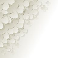 Bouquet of white flowers in the corner on background N3
