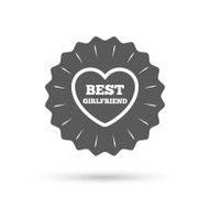 Best girlfriend sign icon Heart love symbol