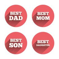Best mom and dad son daughter icons N12