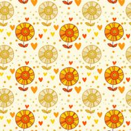 Seamless floral pattern in vector