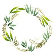 Watercolor flowers wreath