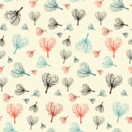 Seamless Heart Shaped Trees Background N2
