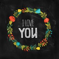 Vector floral wreath N2