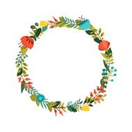 Vector floral wreath N3