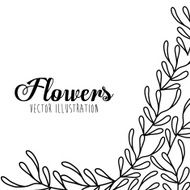 Black and white floral design N2
