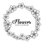 Black and white floral design N3