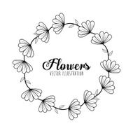 Black and white floral design N4