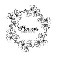 Black and white floral design N5