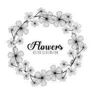 Black and white floral design N8