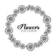 Black and white floral design N12
