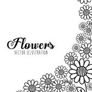 Black and white floral design N13