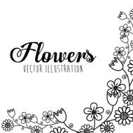 Black and white floral design N15